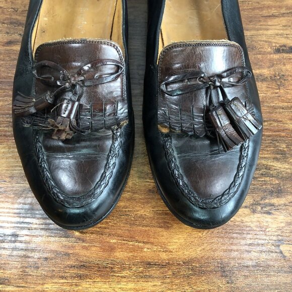 Johnston & Murphy Men SZ 10.5 M Made in Italy Brown Kiltie‎ Tassel Loafer Shoes main image 8